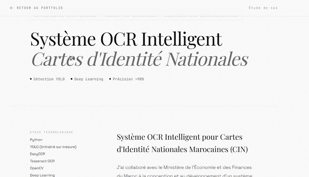 Création portfolio Maroc - Ouways site web professionnel section 5, web design Morocco par OIS agence digitale